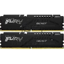 Оперативная память Kingston Fury Beast, DDR5, 64GB (2x32GB), 5600 MHz, CL40, с радиатором, чёрный