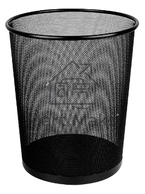 Корзина для бумаг Deli E9189 круглая 16л. мет.сетка черный