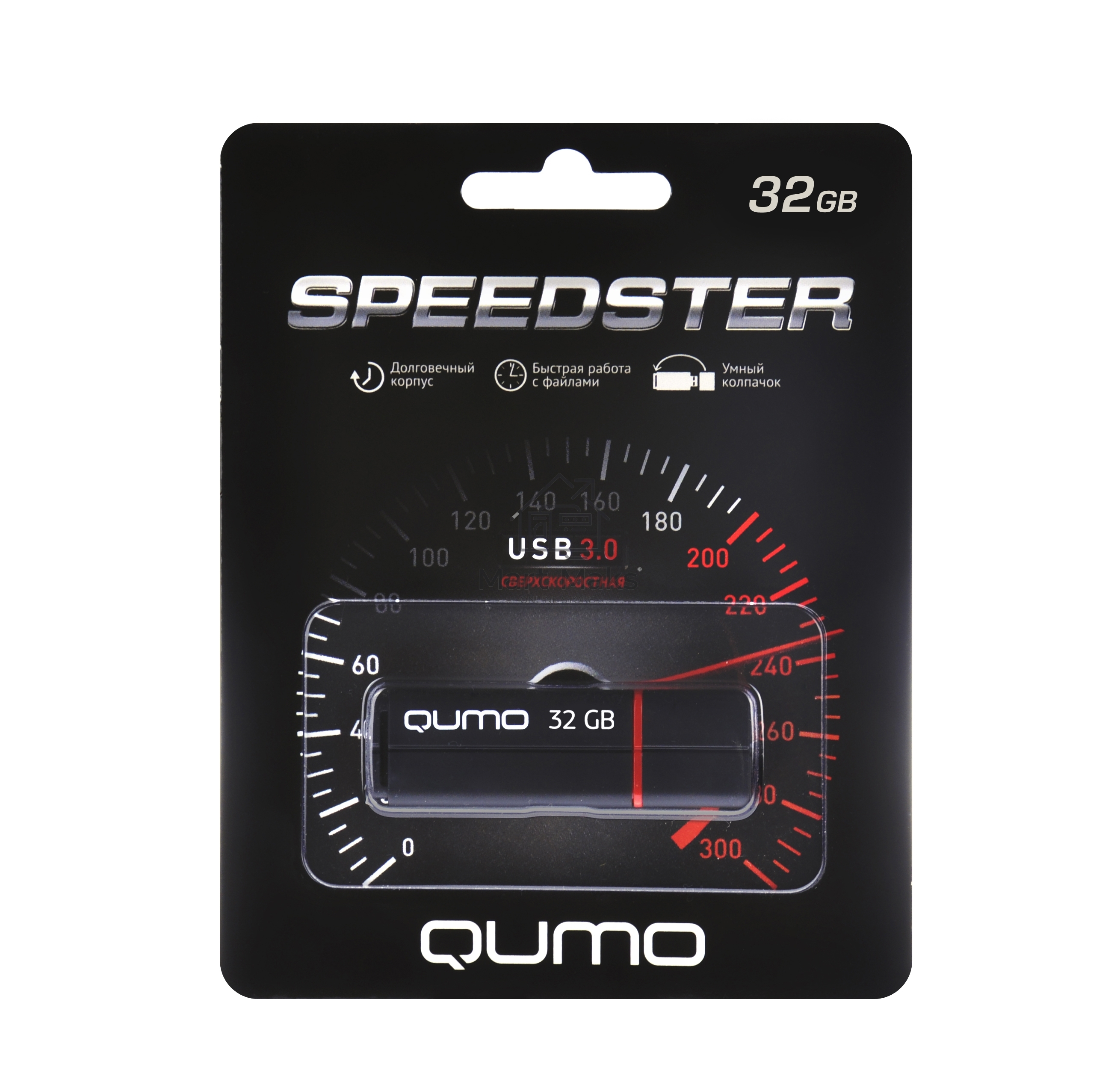 Флешка USB R/W R/W 3.0 QUMO 32GB Speedster QM32GUD3-SP-black
