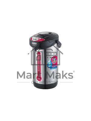 Термопот Centek CT-0080 черный, 3л, 600Вт, 3 способа подачи воды, корпус из нержавеющей стали