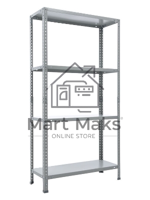 Стеллаж Практик ES пол.:4 разборная 1450x750x300мм серый