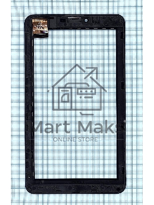 Сенсорное стекло (тачскрин) для Irbis, TZ54, черное с рамкой