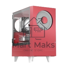 Компьютерный корпус WIZMAX EM1 Woofer, mATX, mITX красный, Mini-Tower, без БП, TG, 1x160мм + 1x120мм LED, 1xUSB-A 3.0 + 2xUSB-A 2.0