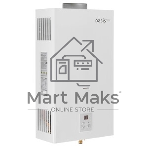 Водонагреватель газовый OASIS Home MW-12 белый, проточный, 12 л/мин, 24 кВт