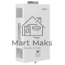 Водонагреватель газовый OASIS Home MW-12 белый, проточный, 12 л/мин, 24 кВт