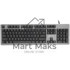 Клавиатура Oklick 970G Dark Knight проводная, USB Type-A, чёрный/серебристый