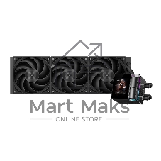 Система охлаждения Water Cooling System PCCooler DS360 Display BK (310W, 360мм, LED, Black, ARGb Pump/Fans: 3x120мм, 90.56CFM, 39.8dBA, 2500RPM/Pump height 65мм, 15dBA, 2600RPM, Rad thickness 27мм/S: 1851, 1700, 1200, 115X, AM5, AM4)