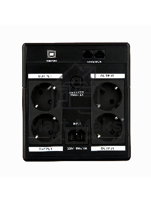 Источник бесперебойного питания ExeGate EP212521RUS Power Back UNB-1500 1500VA, черный, 4 евророзетки