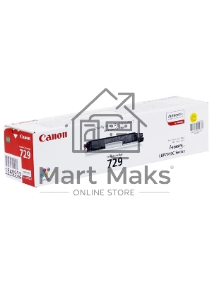 Картридж лазерный Canon Cartridge 729Y (4367B002) желтый (1000 стр.) для Canon i-Sensys LBP-7010C/7018C