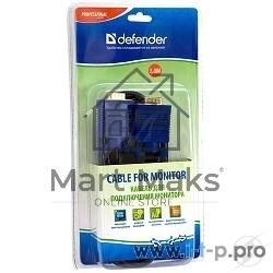 Кабель Кабель для монитора DEFENDER SVGA HDDB15M M/M 1.8м BL BB340M-06 (87410) 