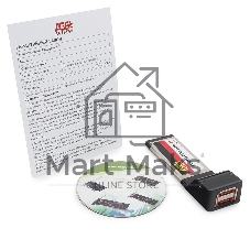 Контроллер eSATAII AgeStar as-eces2-s, Expresscard, порты: 2 х внешн. eSATAII (SILICON 3132 chip)