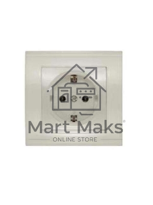 Розетка 1-м СП Бриллиант с заземл. сл. кость UNIVersal 7948844