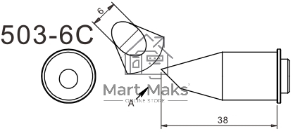 Жало для паяльника Quick 503-6C