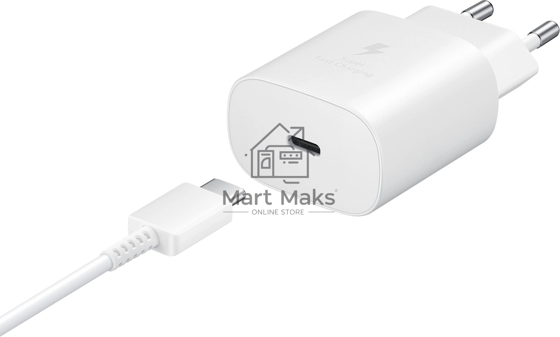 Сетевое зарядное устройство Samsung Adapter 25W Type C с кабелем белый (EP-TA800XWEGWW)