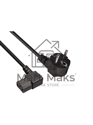 Кабель питания ExeGate OfficePC PC-1,8 450W (Евровилка Schuko ->C13 угловой, черный, 1.8м)