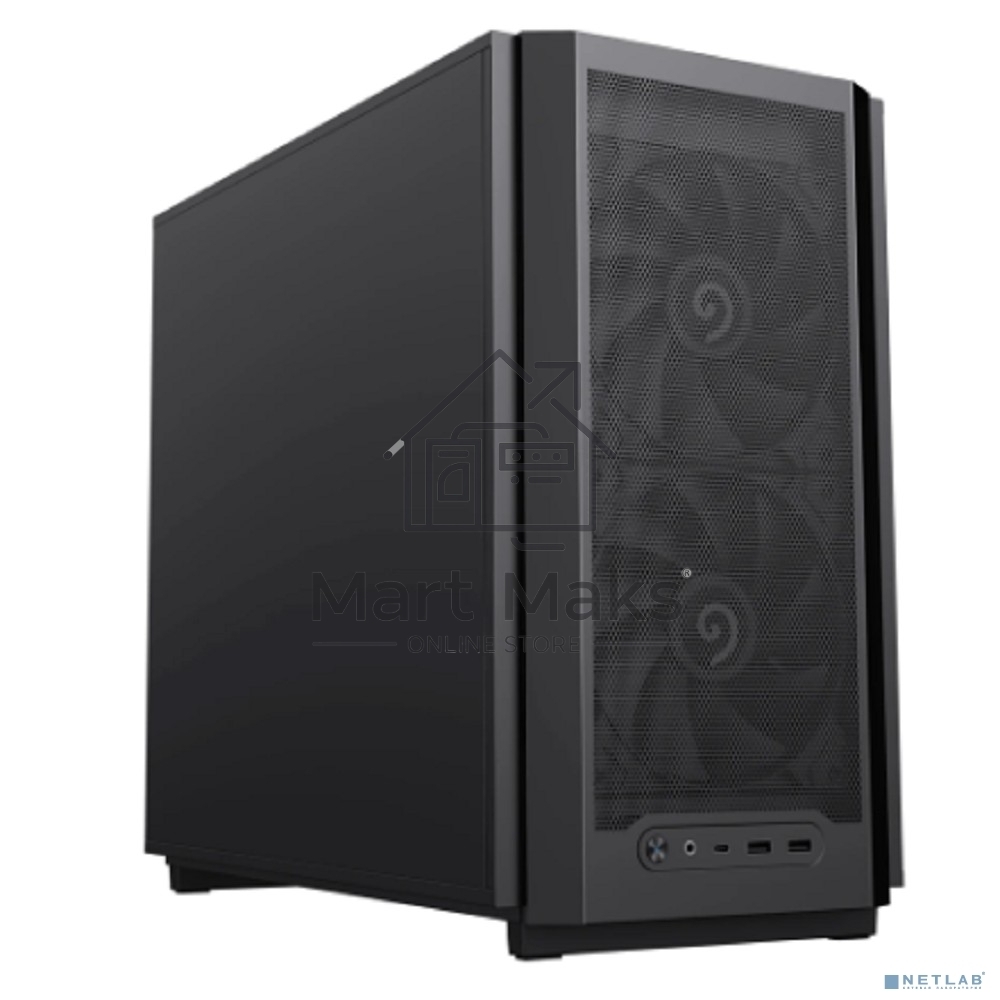 Компьютерный корпус без БП GameMax F36 Dark (Midi Tower, ATX, Графит, 1*USB Type-C, 3*120мм)