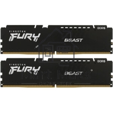 Оперативная память Kingston Fury Beast AMD, DDR5, 64Gb (2x32 Gb), 6000 MHz, CL36, радиатор, черный
