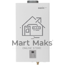 Водонагреватель газовый OASIS Home MW-12 белый, проточный, 12 л/мин, 24 кВт