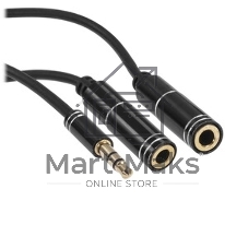 Кабель Cablexpert аудио 90˚ спиральный CCAB-02-35MMLC-1.8MB. 3.5 Jack (M)/3.5 Jack (M), черный, 1.8м, блистер