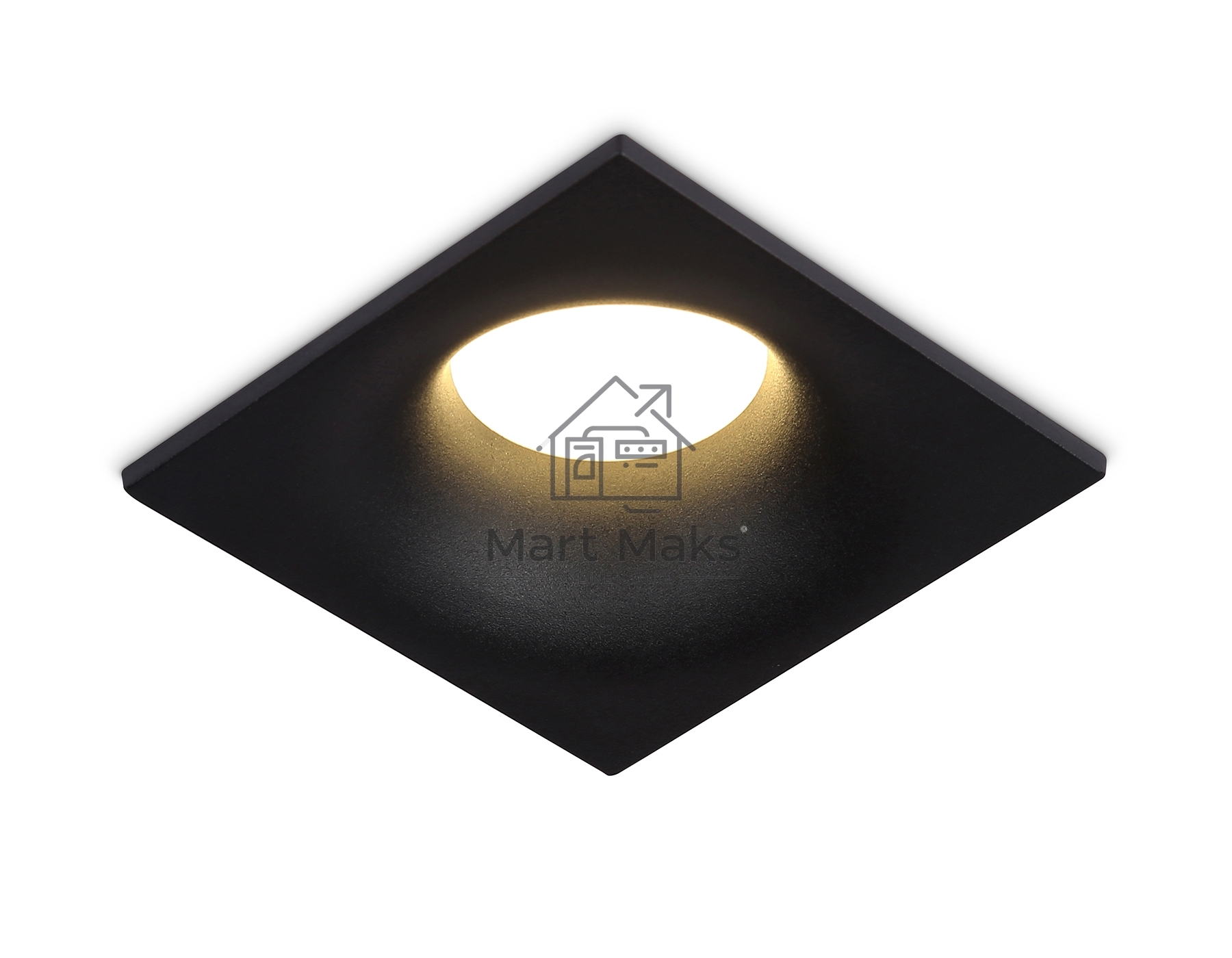 Встраиваемый точечный светильник Ambrella light TN102812 BK черный GU5.3 85*85*35