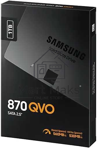 Накопитель SSD Samsung 870 QVO, 1TB, SATA III, 2.5