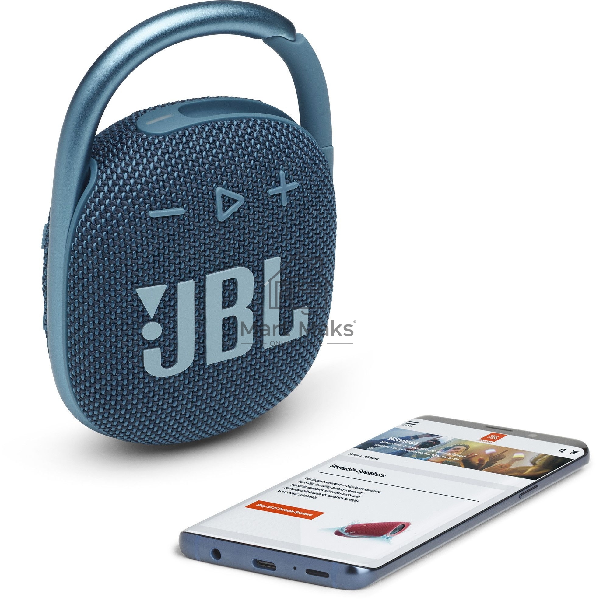 Портативная акустическая система JBL CLIP 4, синий