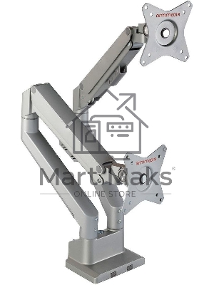 Кронштейн Arm media LCD-T36 серебристый, 4 шт/уп. Кр. алюм. настол. для 2-х мон. 15