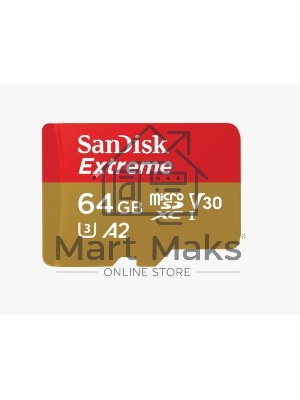 Флеш карта microSD 64Gb SanDisk microSDXC Class 10 UHS-I A1 C10 V30 U3 Extreme 170Mb/s