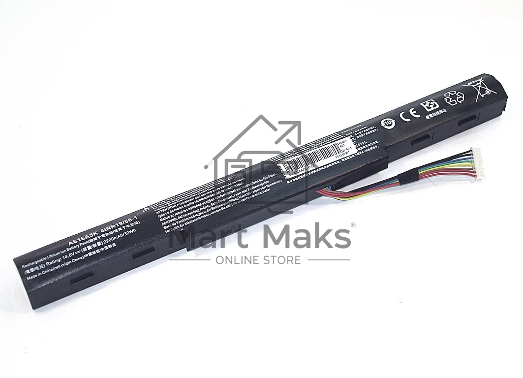 Аккумуляторная батарея для ноутбука Acer Aspire E15 14.6V 2600mAh OEM черный