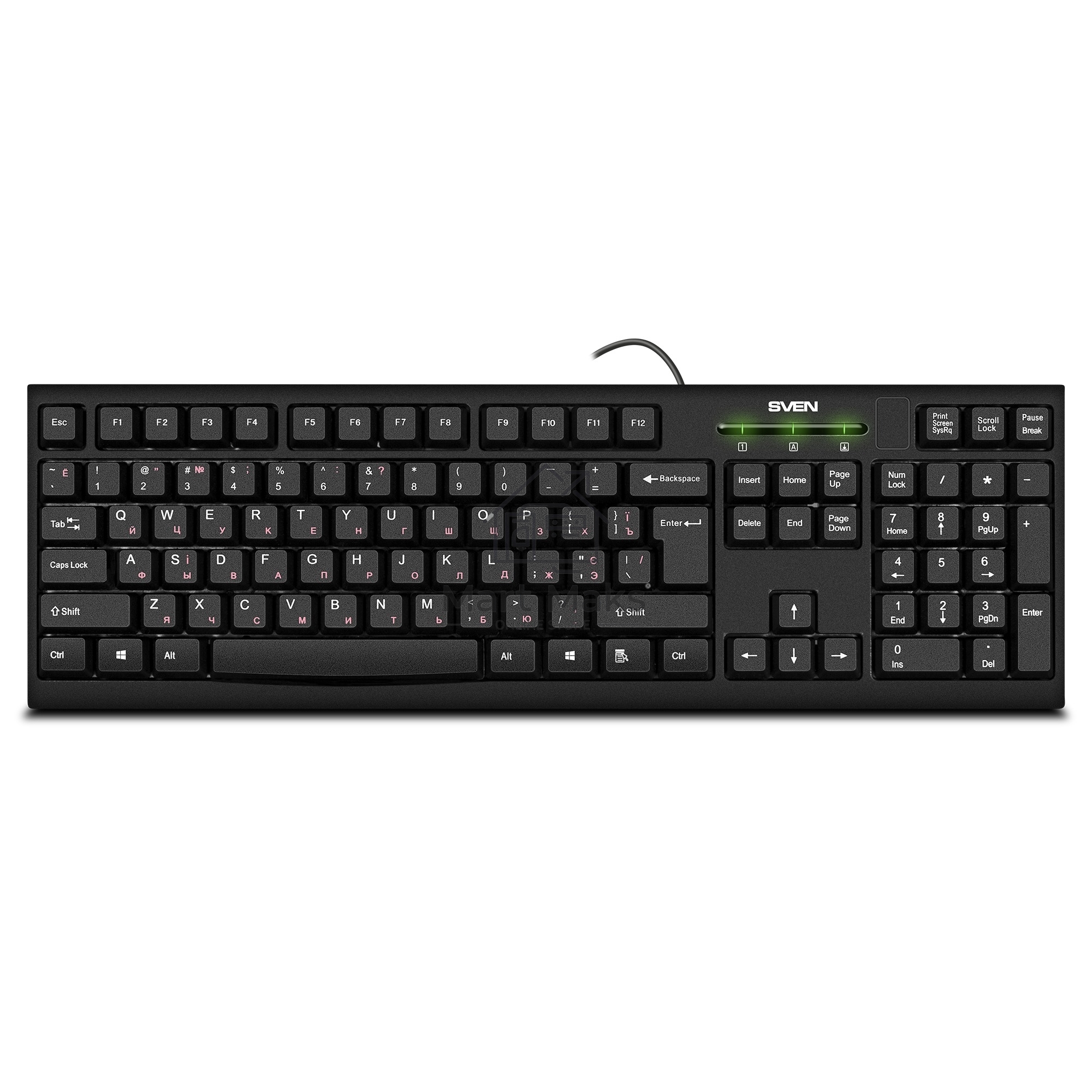 Клавиатура SVEN KB-S300 / USB / WIRED / Black