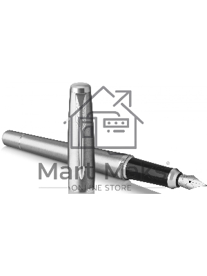 Ручка перьевая Parker Urban Core F200 (1931605) Metro Metallic CT M сталь нержавеющая, подарочная коробка