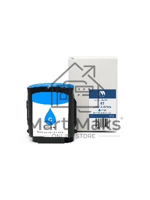 Картридж струйный NVPrint 82 (NV- C4911A) Cyan для HP DesignJet 500/800 (69 мл) совместимый