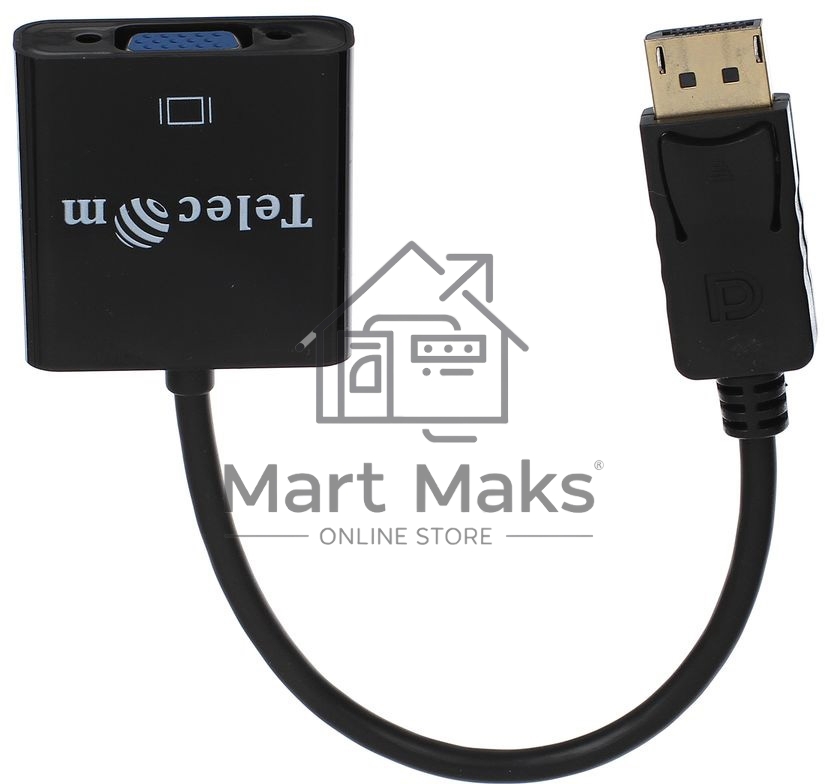 Кабель-переходник DP --> VGA-F 0,2m, Telecom (TA522)