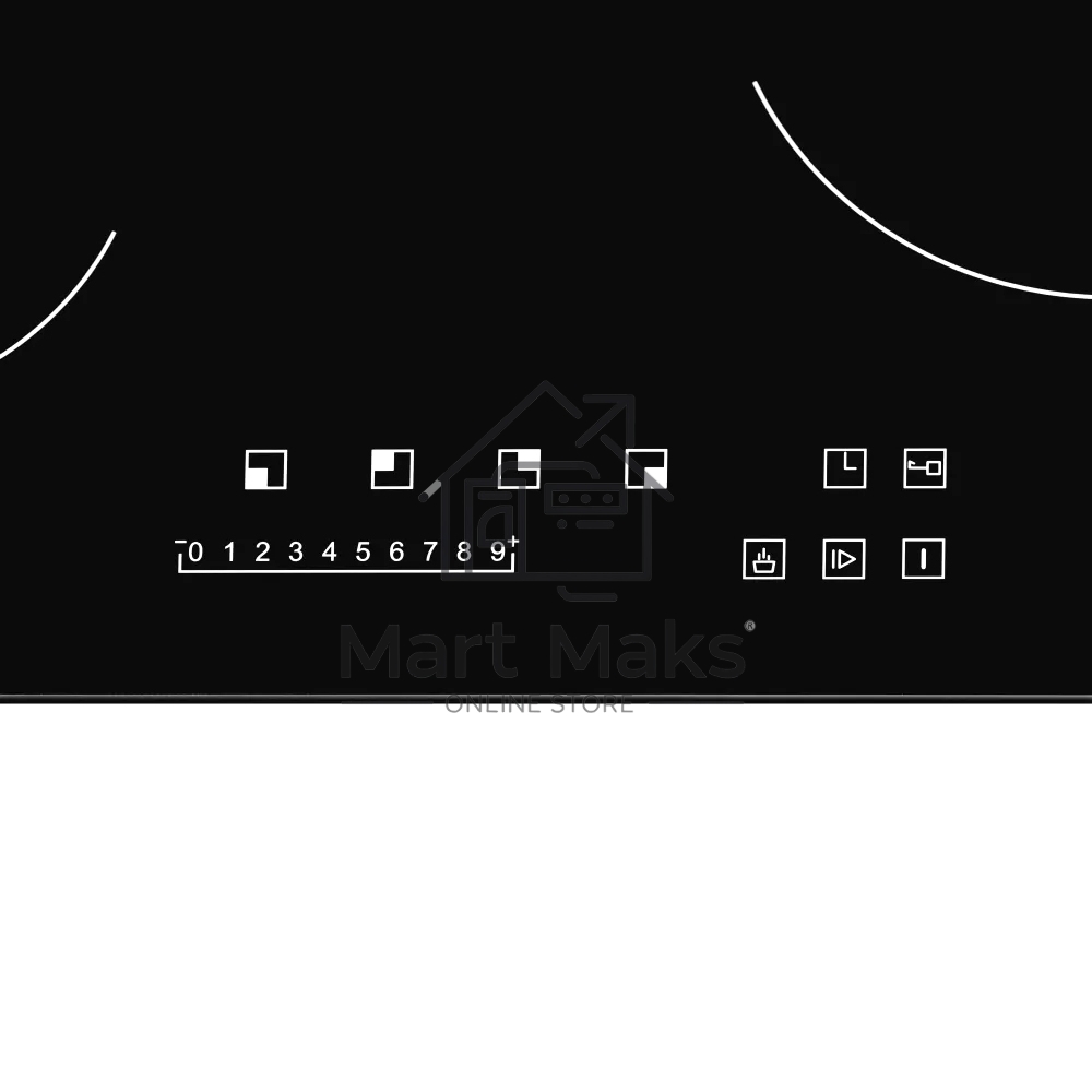 Встраиваемая варочная панель электрическая, 60 см, 4 конфорки, черный Monsher MHE 6002
