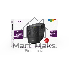Источник бесперебойного питания CBR UPS-TWP-101J-650 / 650ВА / 390Вт / IEC 320 C13 x3 / USB Type-B / RJ11