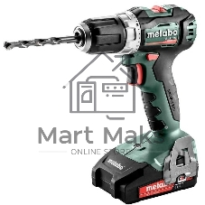 Дрель-шуруповерт Metabo BS 18 L BL, 18 В, 2 Ач, 60 Нм,  бесщеточный