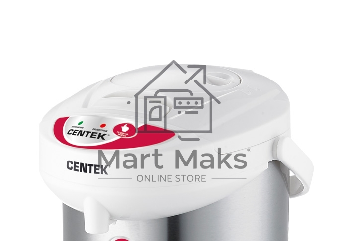 Термопот Centek CT-0080 белый, 3л, 600Вт, 3 способа подачи воды, корпус из нержавеющей стали