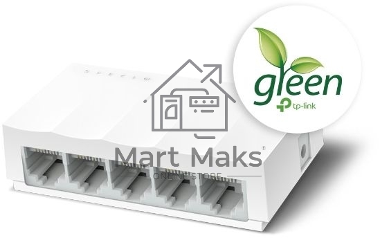Коммутатор роутер TP-Link LS1005, 5 портов Ethernet 100 Мбит/с