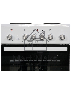 Плита электрическая De Luxe 5004.16Э белый, конфорок 4 шт, духовка 46 л, 50 см x 85 см x 50 см