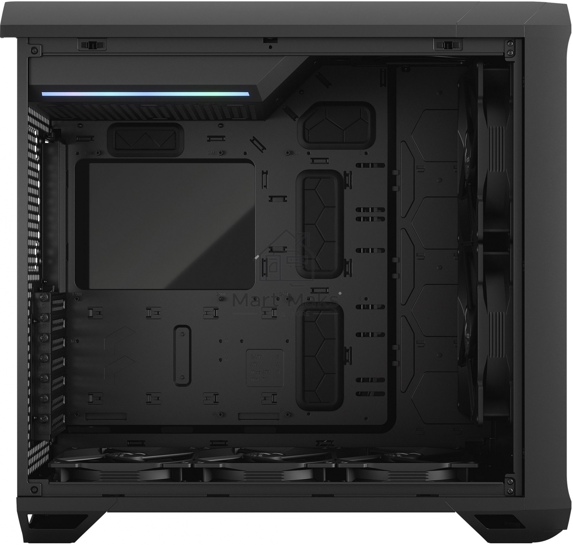 Компьютерный корпус Fractal Design Torrent Black TG Light Tint / E-ATX, TG, 2x3.5, 4x2.5, 7xPCI, 1xUSB-C, 2xUSB3.0 / 2x180mm, 3x140mm fans inc. / FD-C-TOR1A-01