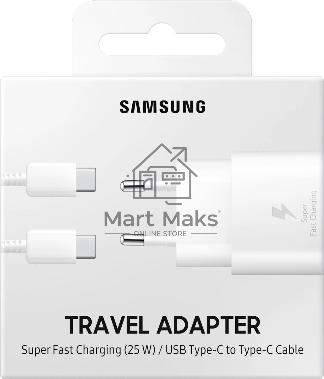 Сетевое зарядное устройство Samsung Adapter 25W Type C с кабелем белый (EP-TA800XWEGWW)