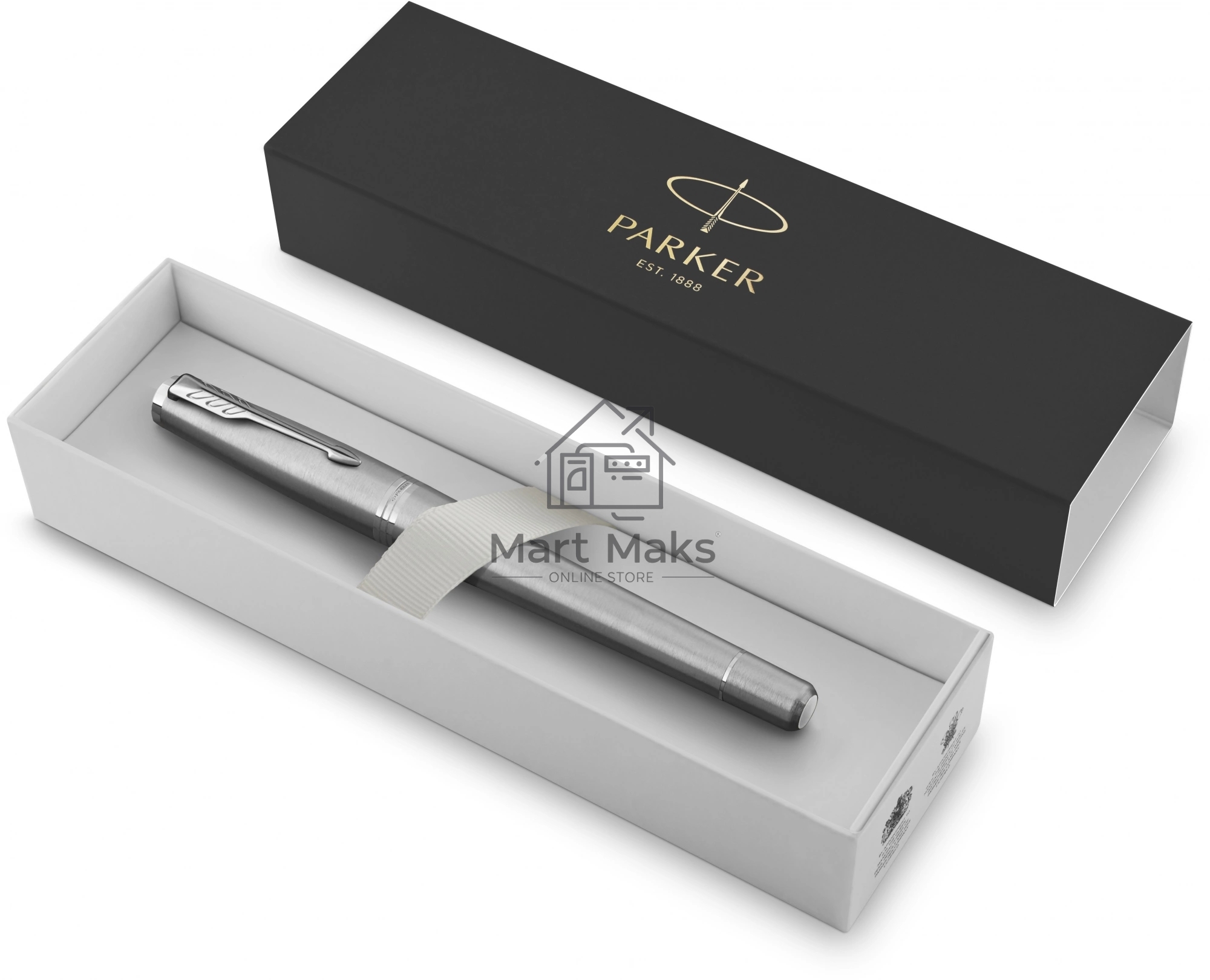 Ручка перьевая Parker Urban Core F200 (1931605) Metro Metallic CT M сталь нержавеющая, подарочная коробка