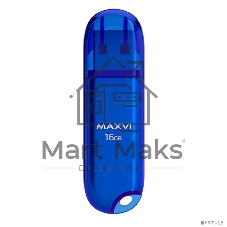 Флешка USB Maxvi P1 (FD16GBUSB20C10P1 blue), 16Gb, USB 2.0, R/W 12/5, синий