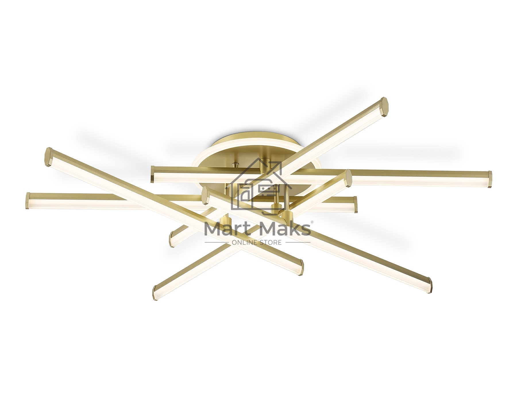 Потолочный светодиодный светильник Ambrella light FL6254 GD золото 97W 3000K-6400K 805*760*170 (ПДУ ИК)