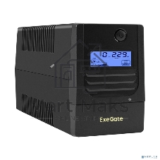 Источник бесперебойного питания ExeGate Smart LB-850.LCD.AVR.2SH / 850 ВА / 510 Вт / 2 x CEE 7 (евророзетка)