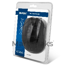 Мышь беспроводная SVEN RX-400W черный, 1400 dpi, радиоканал, USB, кнопки - 4