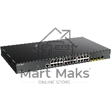 Коммутатор D-Link DGS-1250-28XMP/RU/A1A, 24×1 Гбит/с + 4×10 Гбит/с SFP+, управляемый