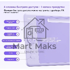 Графический планшет Parblo Intangbo SW USB Type-C фиолетовый