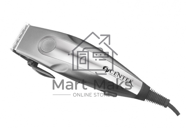 Машинка для стрижки Centek CT-2109 (серый/хром) высококач. сталь, насадки, эргономичный дизайн