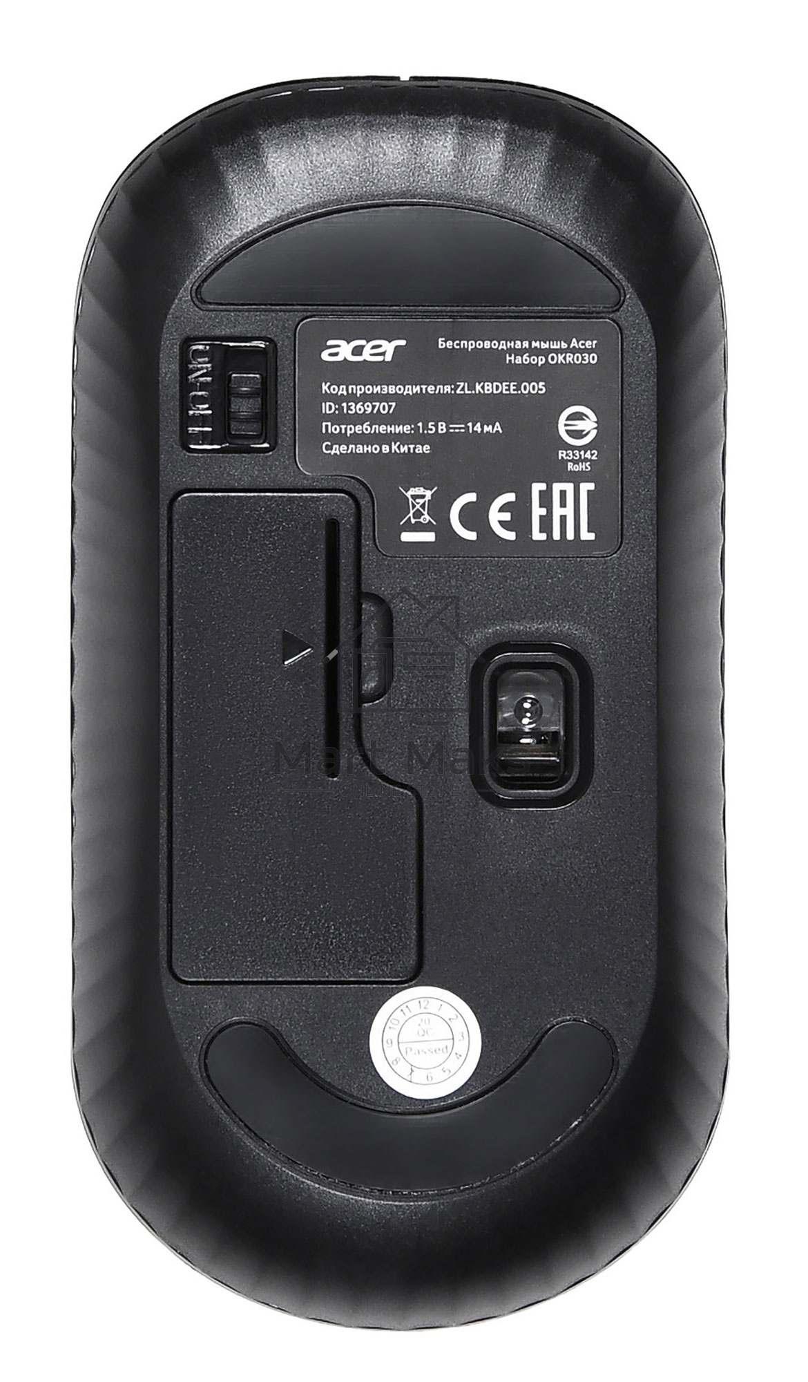 Комплект клавиатура и мышь Acer OKR030 [ZL.KBDEE.005] Combo wilreless USB slim черный
